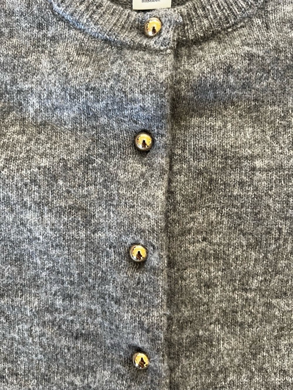H&M Gray Knit Button Cardigan with silver Buttons - Picture 5 of 7